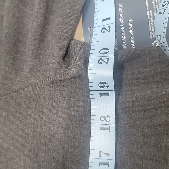 Jockey, Size L, Dark Gray Jersey Knit Stretch Long Sleeve Tee.  NEW with Tags - Picture 7 of 11